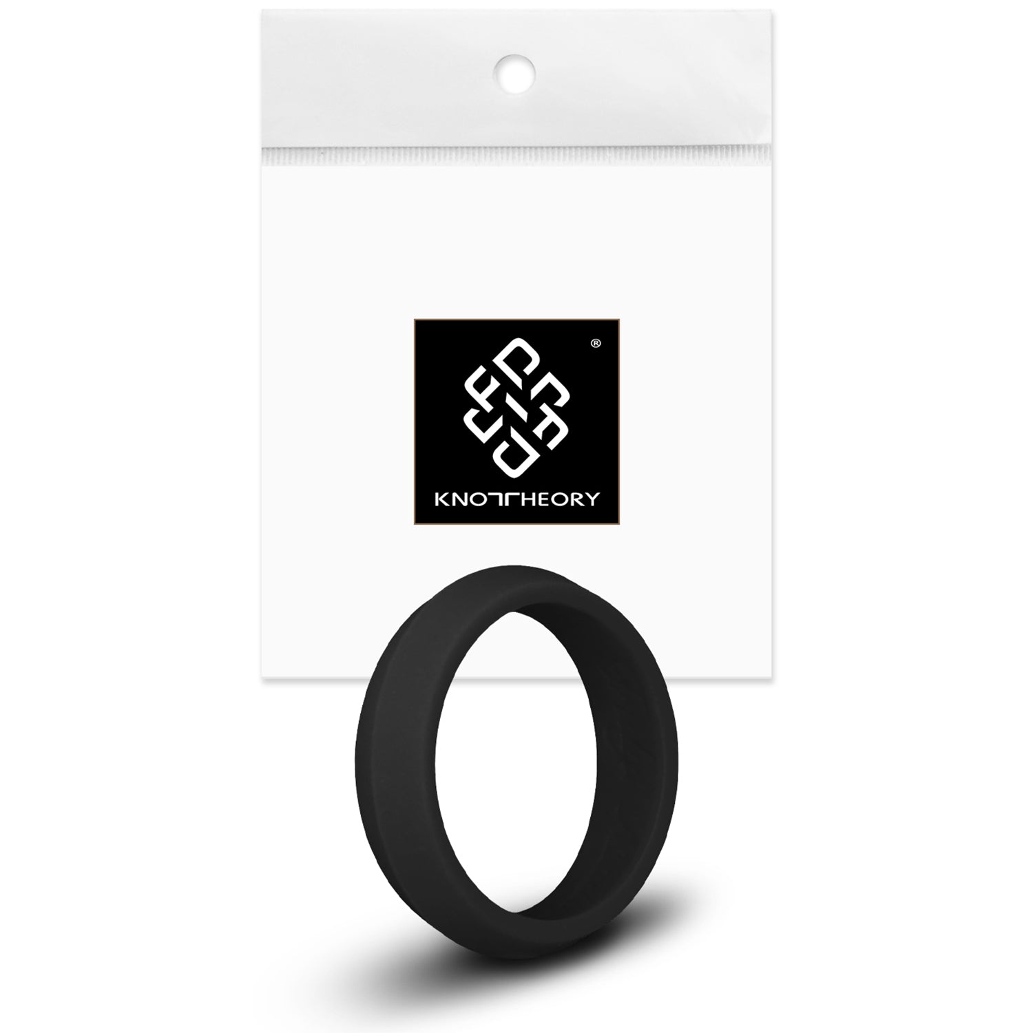Black K-Edge Silicone Ring For Women - Knot Theory