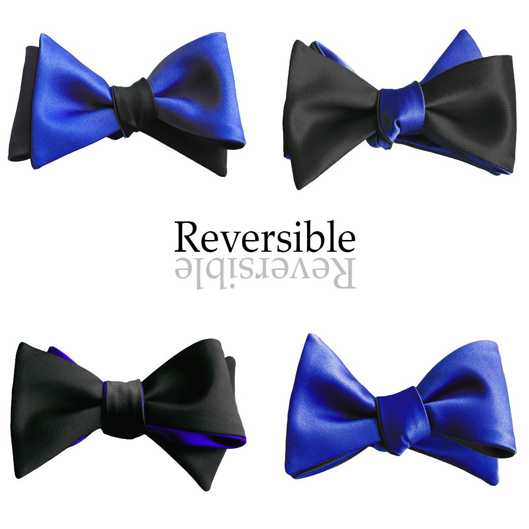 black and blue bowtie