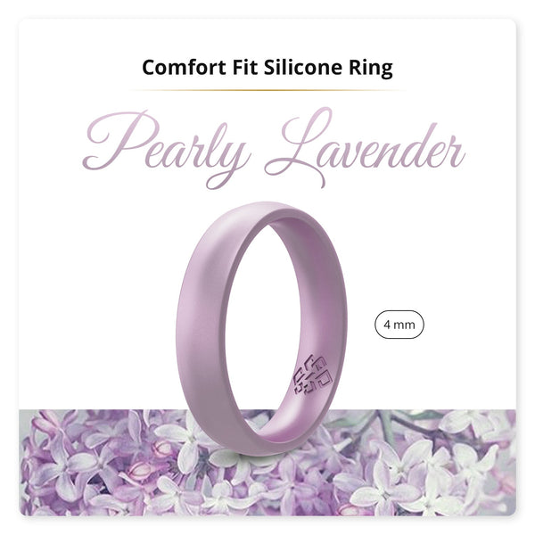 Lavender Purple - Pearly Breathable Silicone Ring For Women - Knot Theory