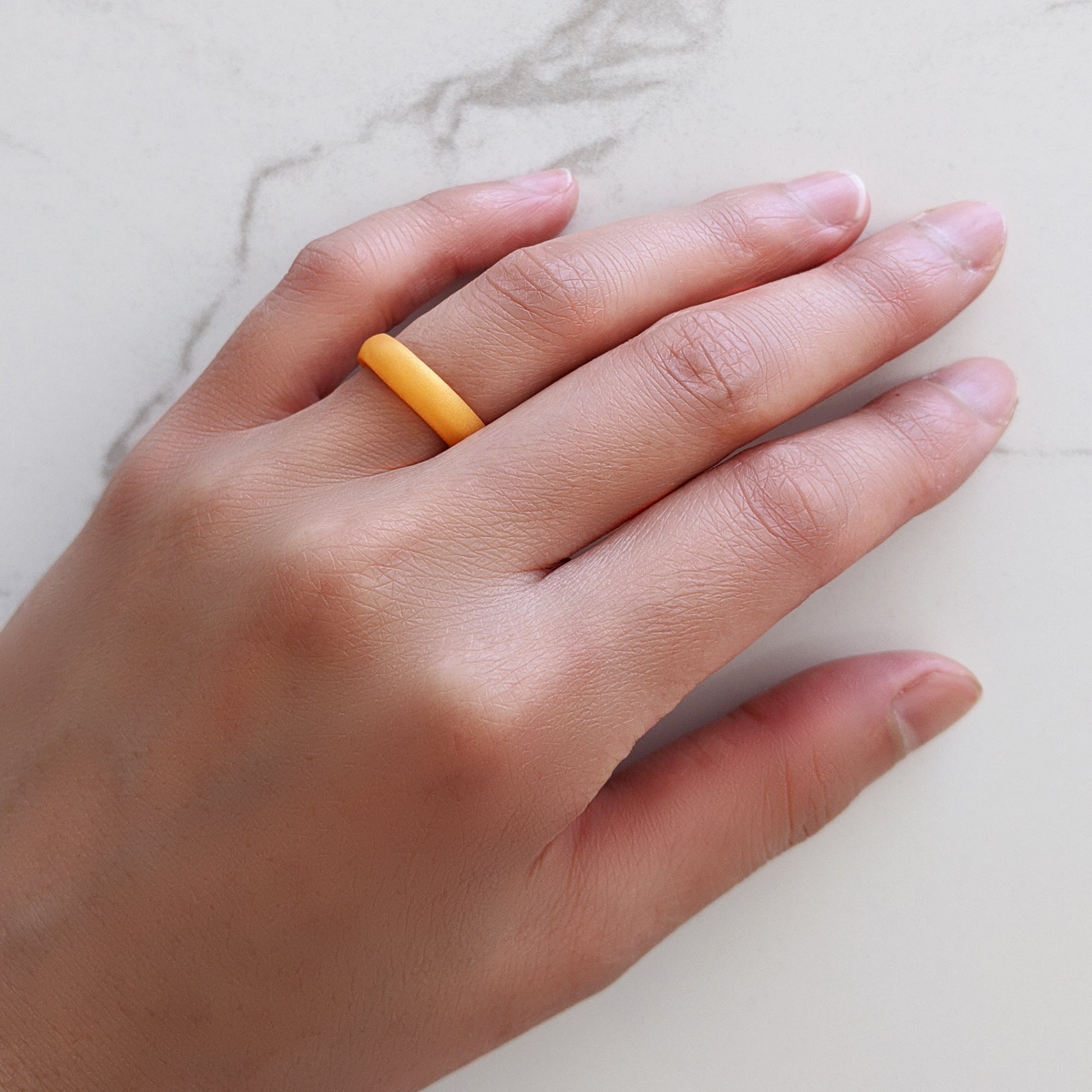 Pearl Orange Breathable Silicone Ring for Women - Knot Theory