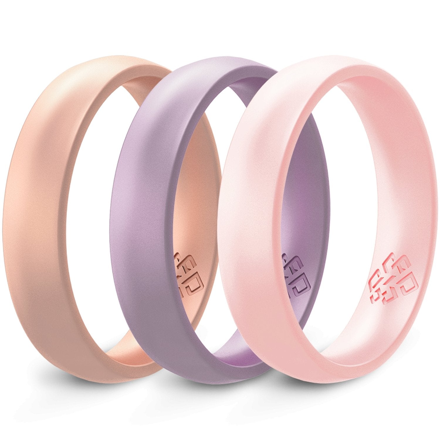Vanilla Sky Stackable 3-Pack Silicone Ring for Women - Knot Theory