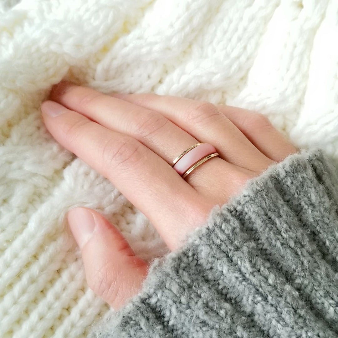 Vanilla Sky Stackable 3-Pack Silicone Ring for Women - Knot Theory