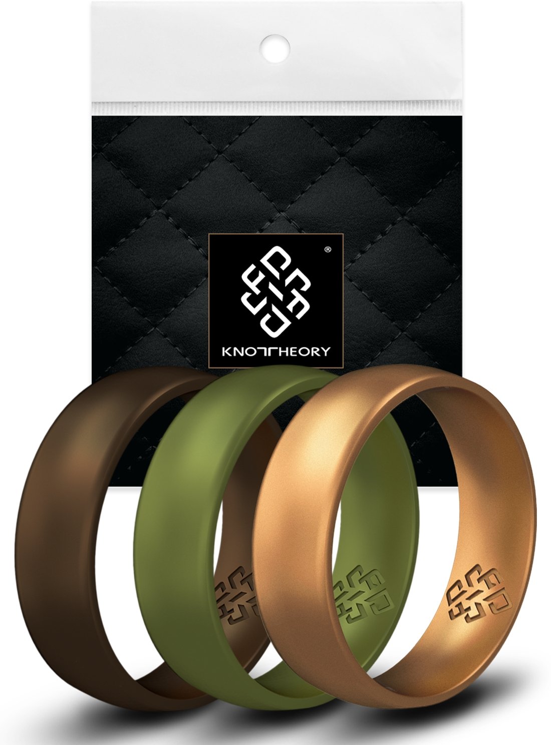 Woodland 3-Pack Breathable Silicone Ring For Men - Knot Theory