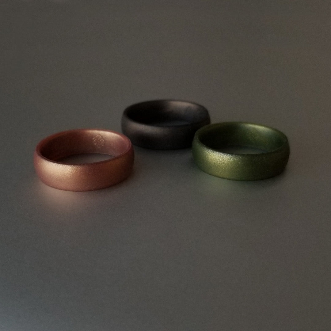 Woodland 3-Pack Breathable Silicone Ring For Men - Knot Theory