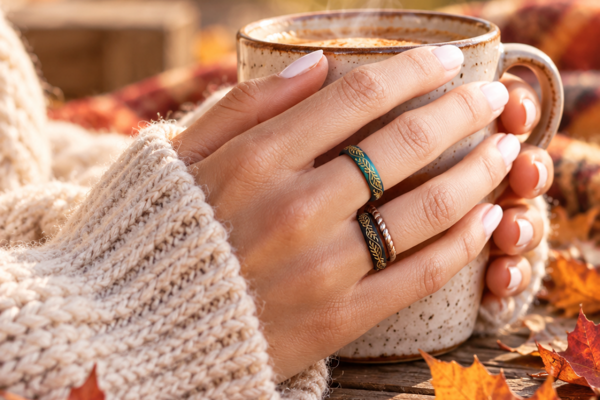 Fall weather + stiff fingers? Meet your new ring 🍂