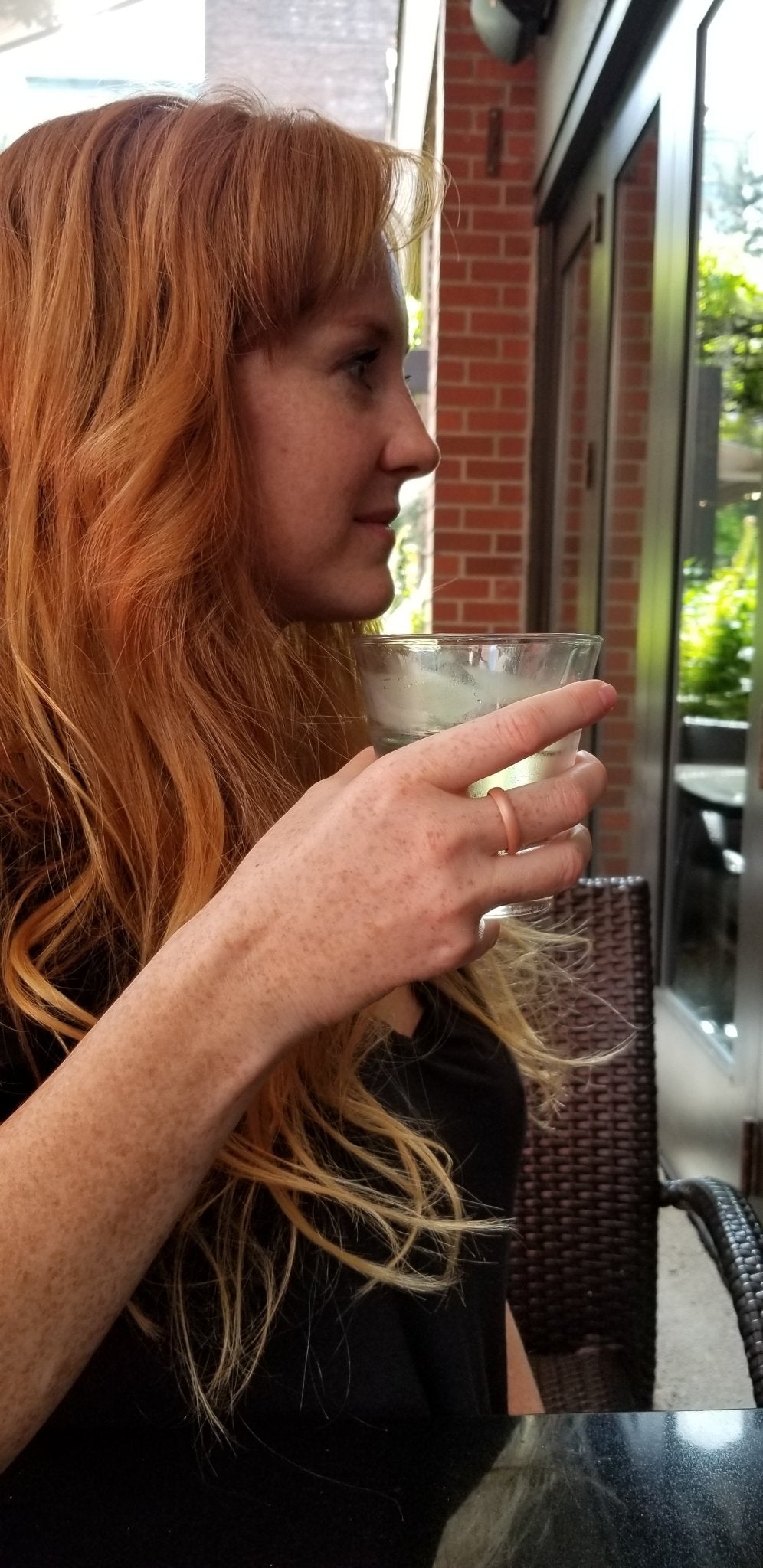 Beautiful and Classy Rose Gold Silicone Ring for Her - Knot Theory