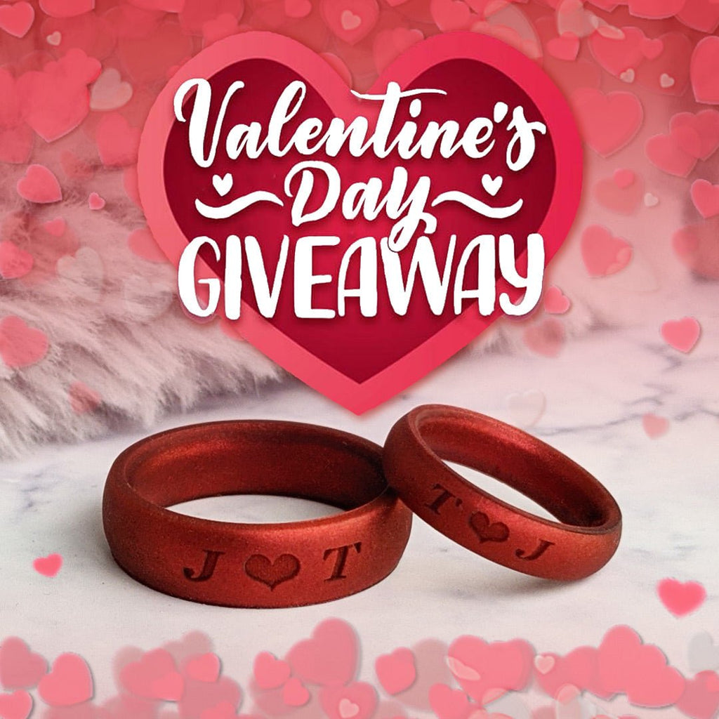 Valentine's Day Engraved Silicone Rings Giveaway!