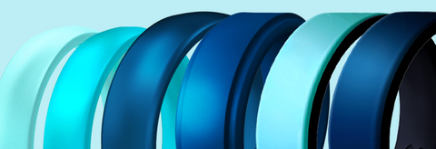 Blue Silicone Rings