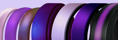 Purple Silicone Rings