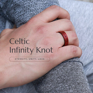 Celtic Infinity Knot Silicone Ring - Dual Layer