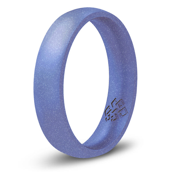 Blueberry Sparkle Blue Breathable Silicone Ring for Women