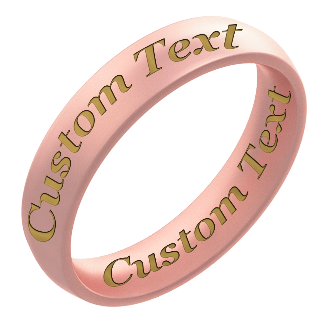 Custom Engraved Silicone Rings - Arc 4mm or 6mm