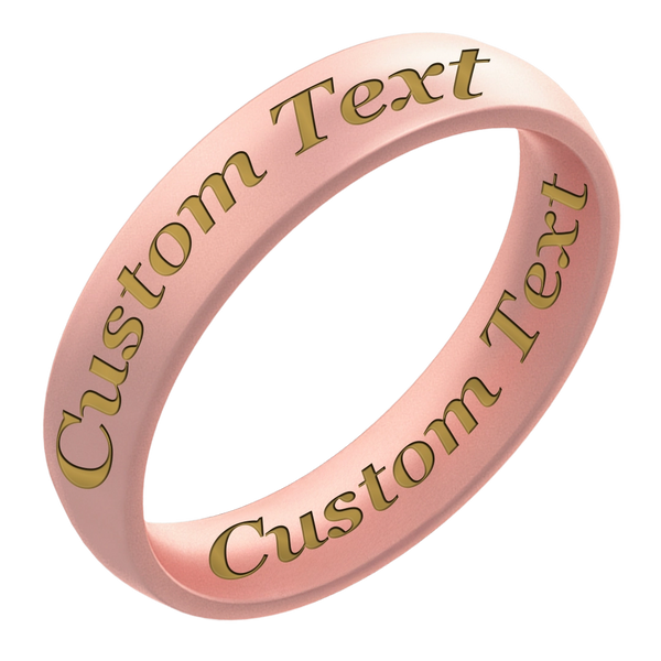 Custom Engraved Silicone Rings - Arc 4mm or 6mm