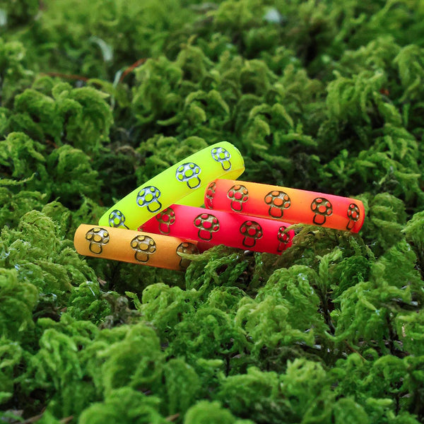 Gold Mushroom Silicone Ring on Arc 6mm