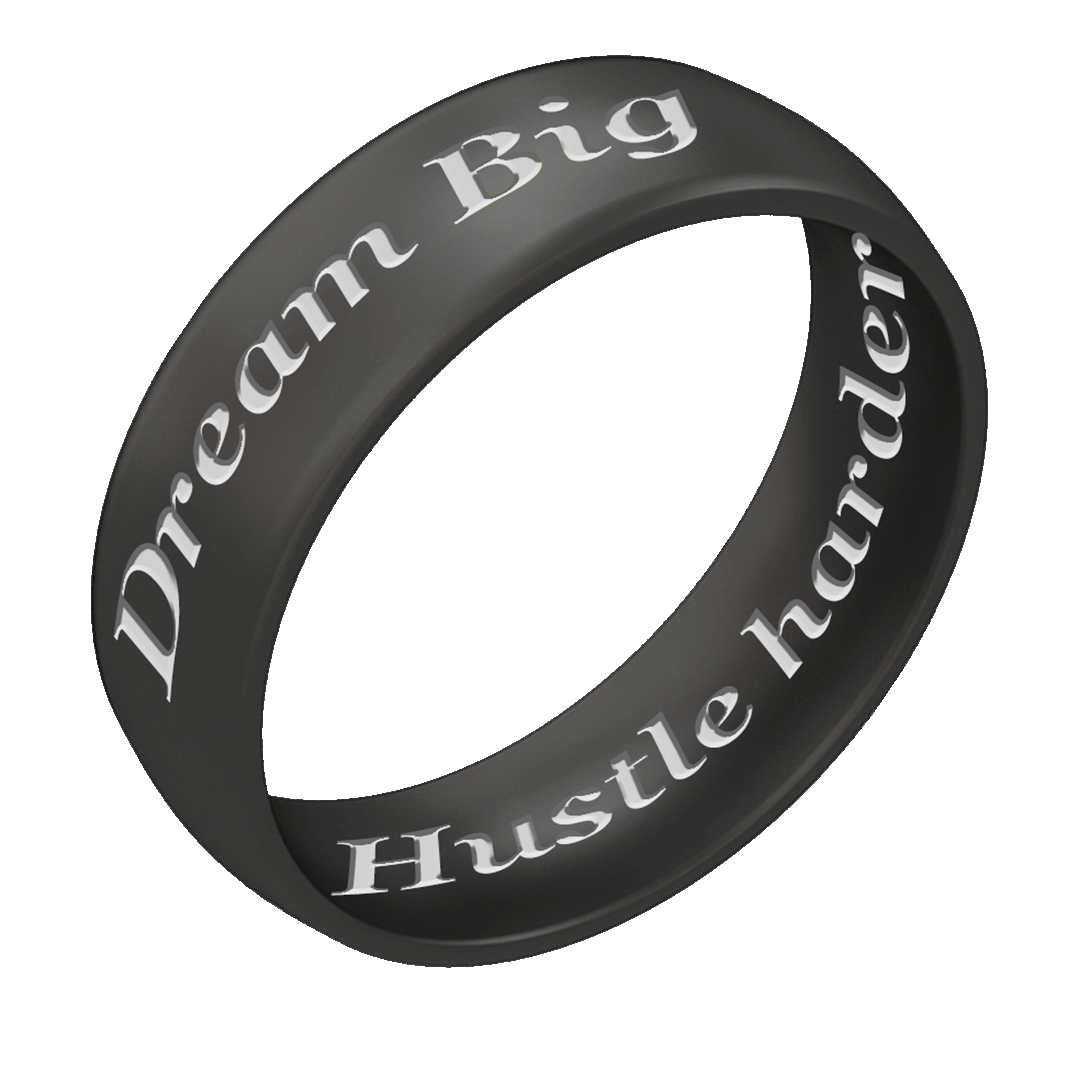 Custom Engraved Silicone Rings - Arc 4mm or 6mm - Motivational