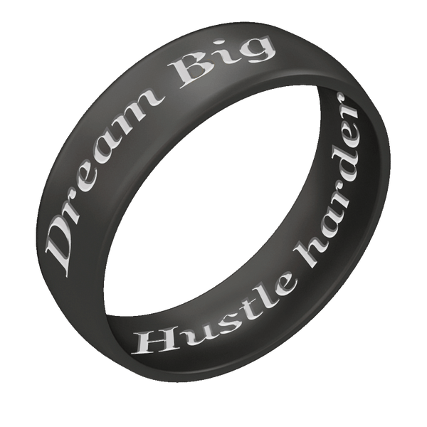 Custom Engraved Silicone Rings - Arc 4mm or 6mm - Motivational