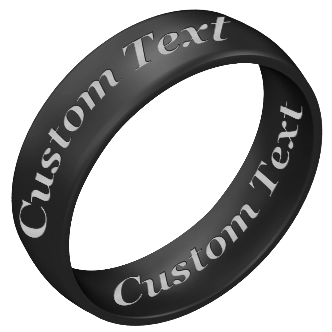 Custom Engraved Silicone Rings - Arc 4mm or 6mm - Motivational