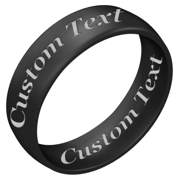 Custom Engraved Silicone Rings - Arc 4mm or 6mm - Motivational