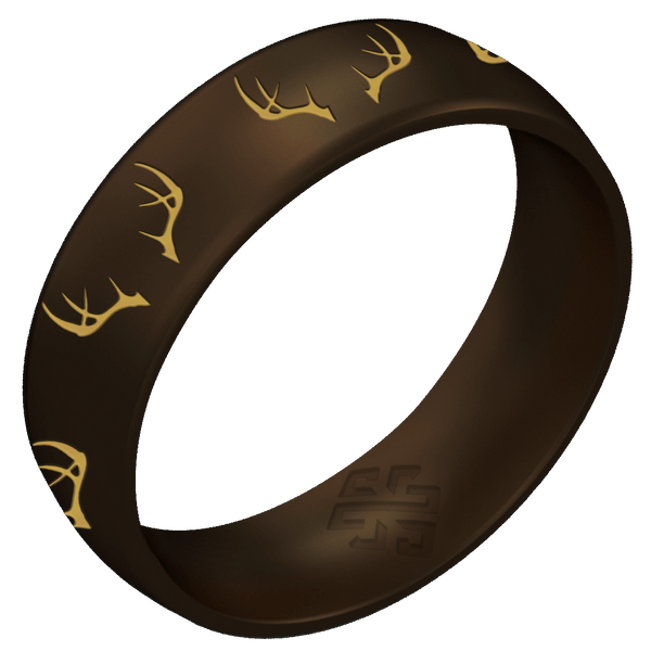 Gold Antlers Silicone Ring on Arc 6mm