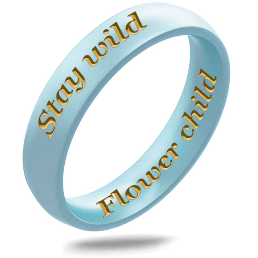 Custom Engraved Silicone Rings - Arc 4mm or 6mm - Motivational