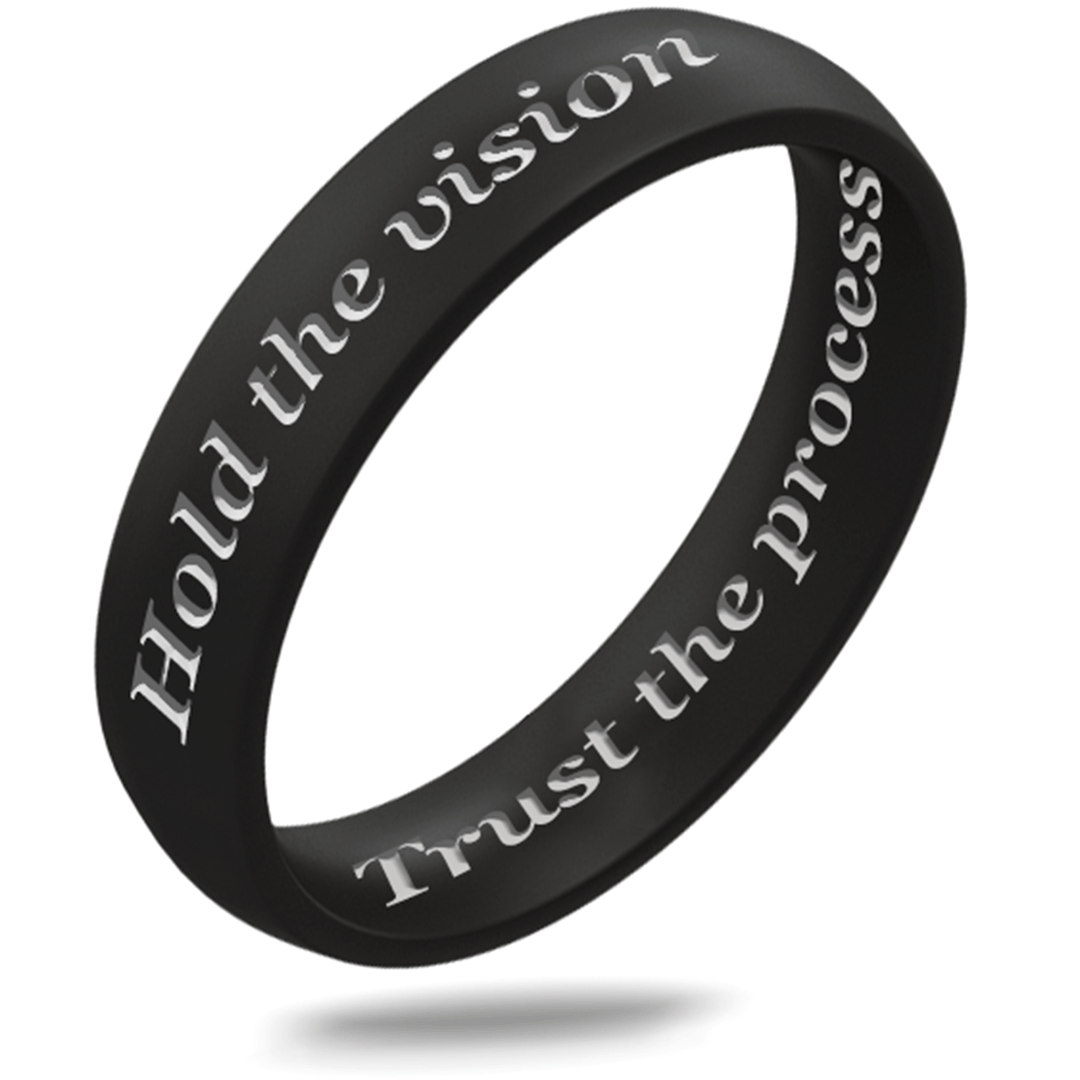 Custom Engraved Silicone Rings - Arc 4mm or 6mm - Motivational