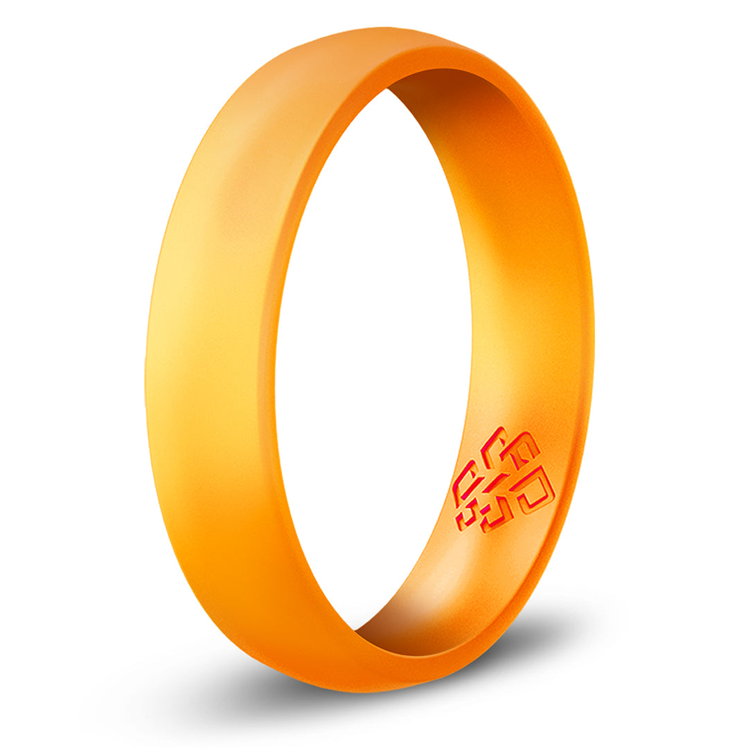 Yellow Gold Breathable Silicone Ring - 4mm Bandwidth