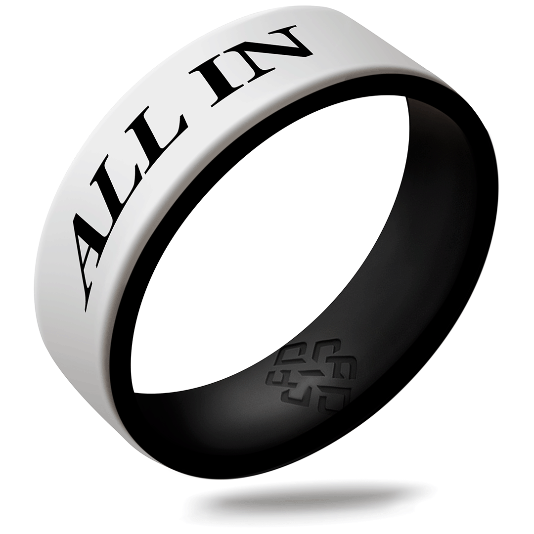 Custom Engraved Dual Layer Silicone Ring - Motivation