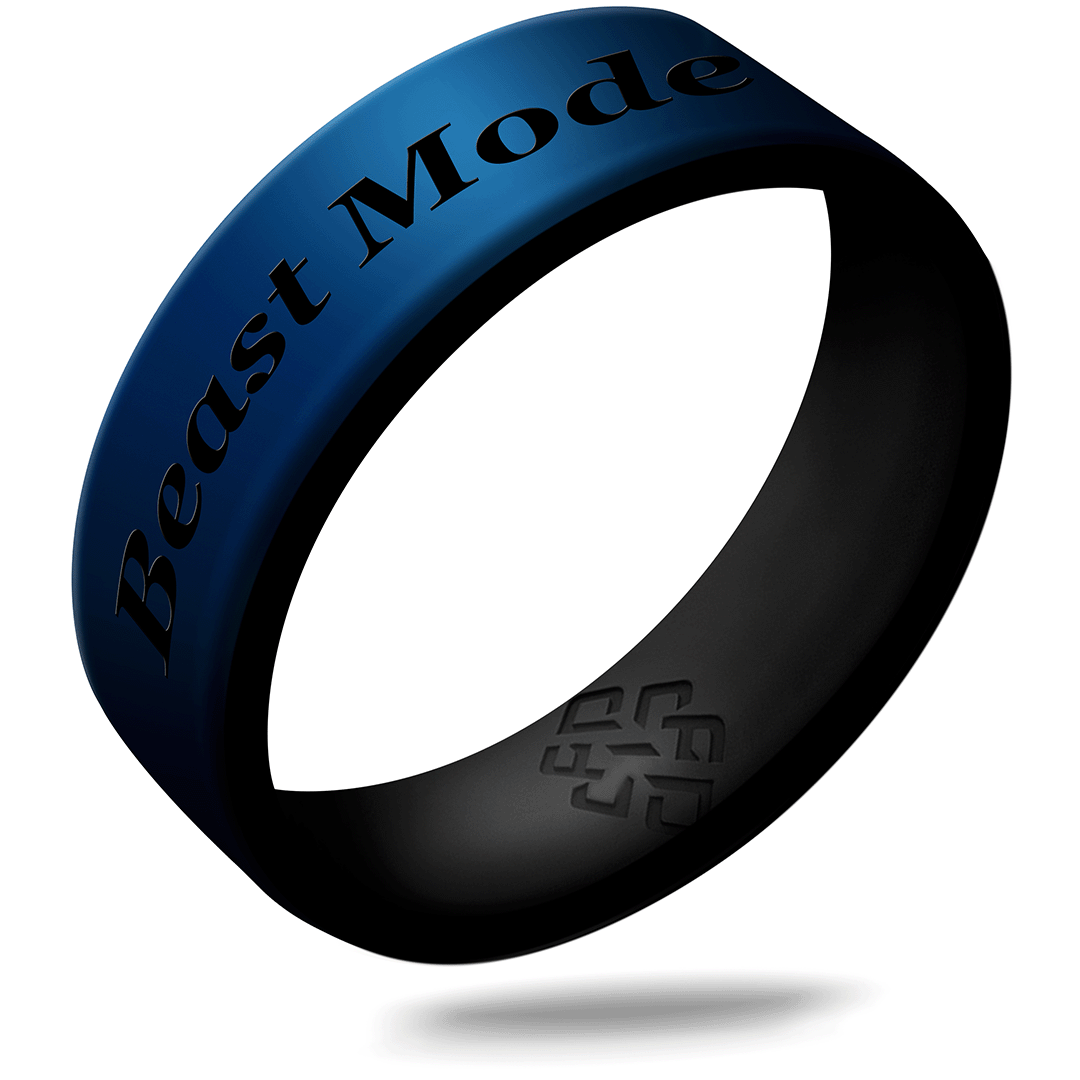 Custom Engraved Dual Layer Silicone Ring - Motivation