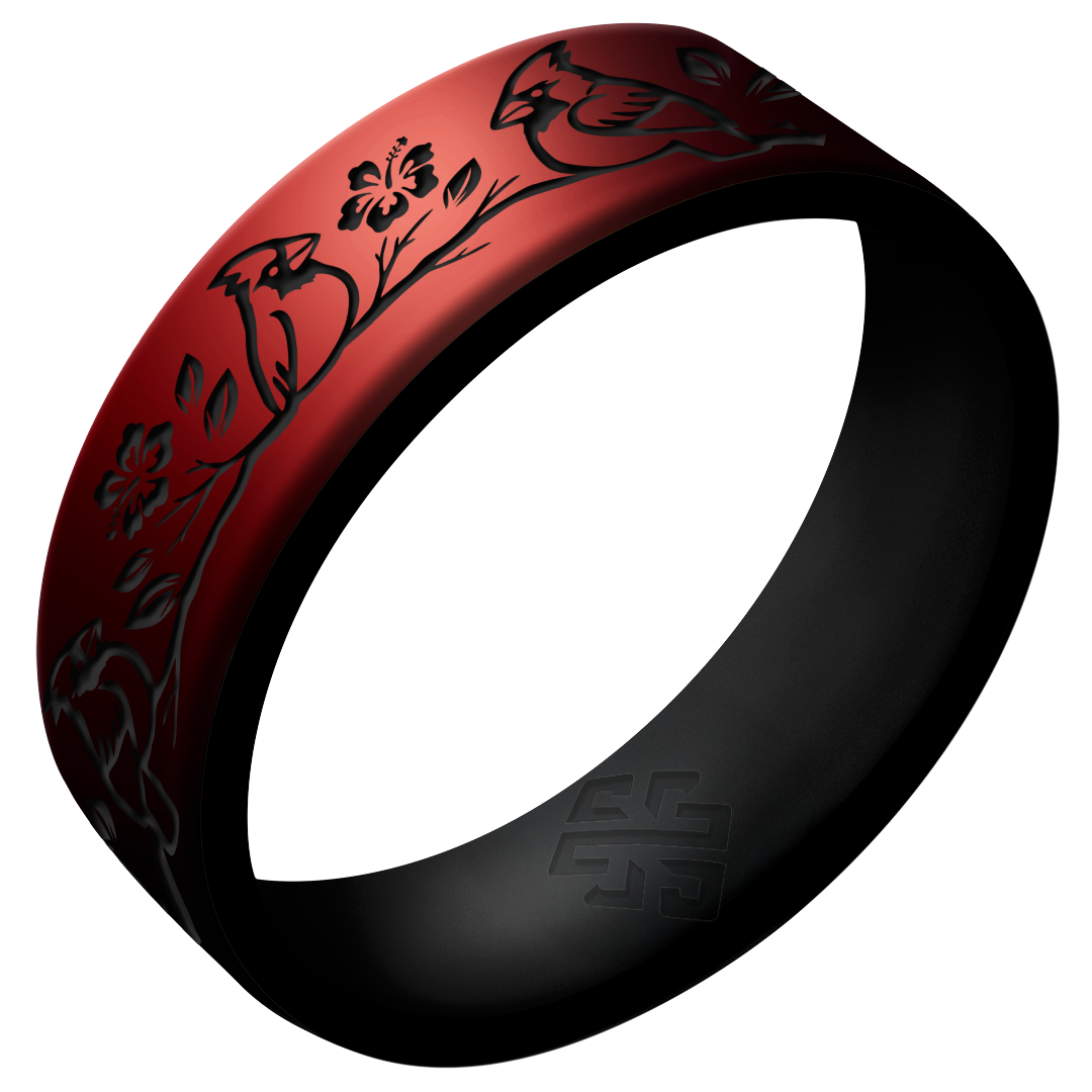 Cardinals Silicone Ring on Dual Layer 6mm