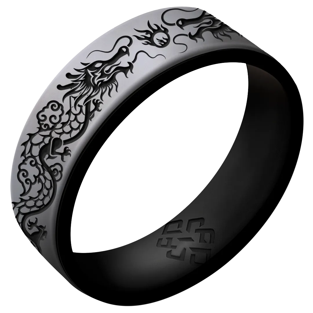 Dragon Silicone Ring on Dual Layer 6mm