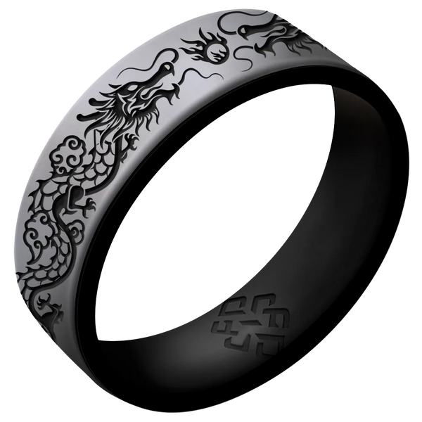 Dragon Silicone Ring on Dual Layer 6mm