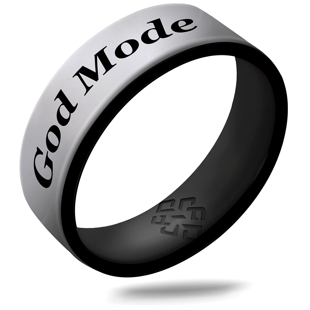 Custom Engraved Dual Layer Silicone Ring - Motivation