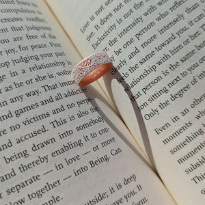 Queen of Lace Silicone Ring - Dual Layer Engraved 6mm