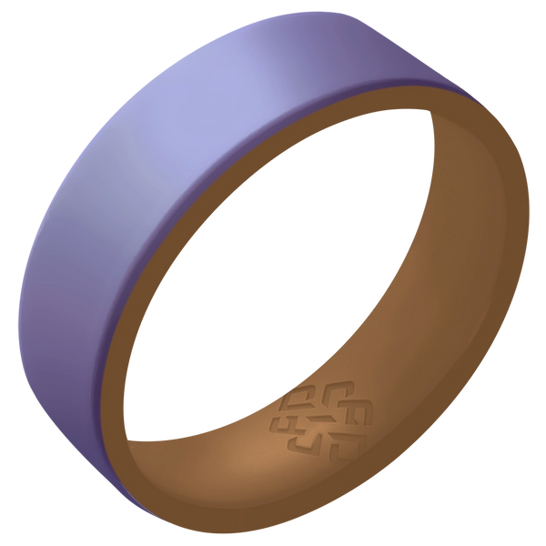 Lavender on Gold Dual Layer Silicone Ring 6mm
