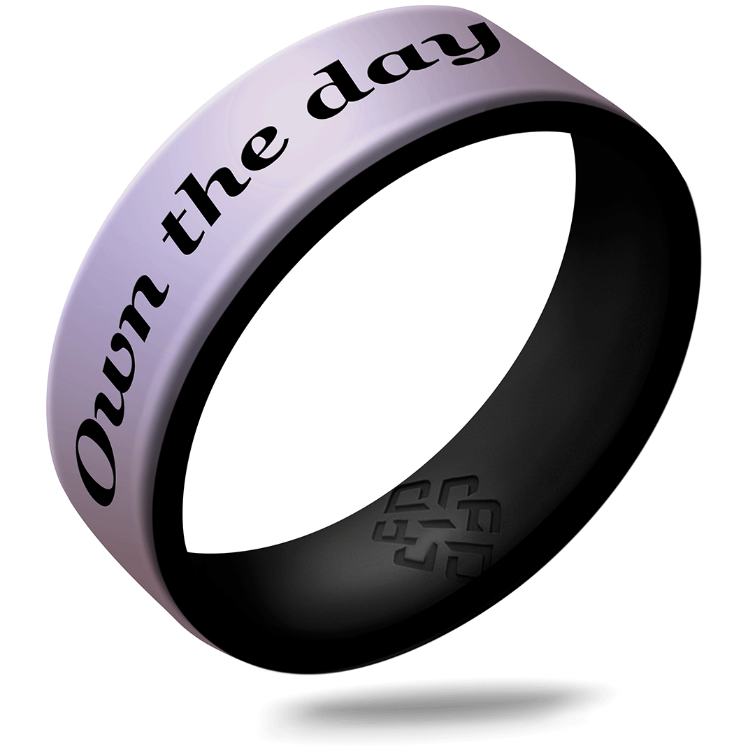 Custom Engraved Dual Layer Silicone Ring - Motivation