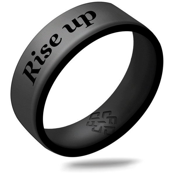 Custom Engraved Dual Layer Silicone Ring - Affirmations