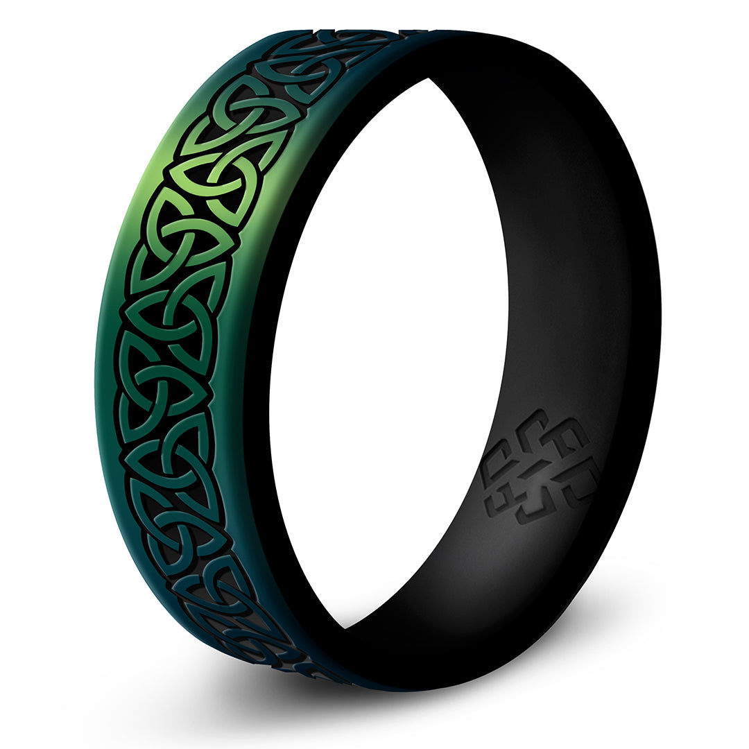 Trinity Band Silicone Ring - Engraved Dual Layer