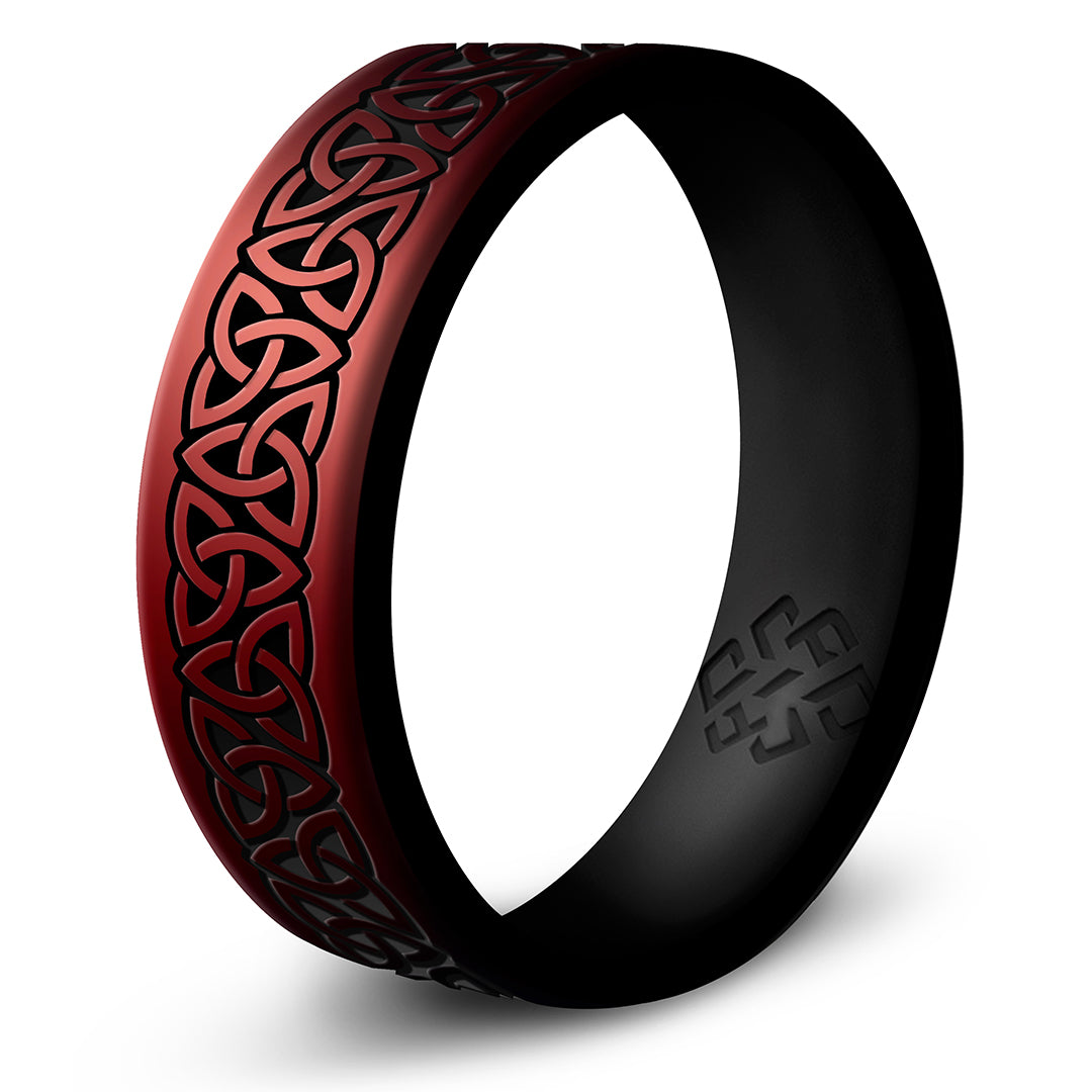 Trinity Band Silicone Ring - Engraved Dual Layer