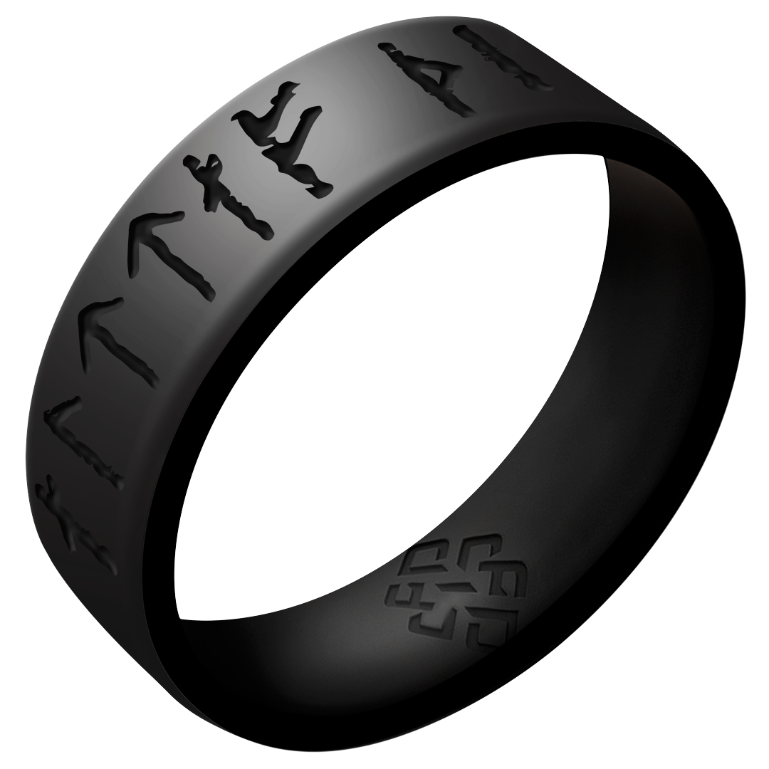 Yours Always Viking Ring - Rune Engraved Dual Layer