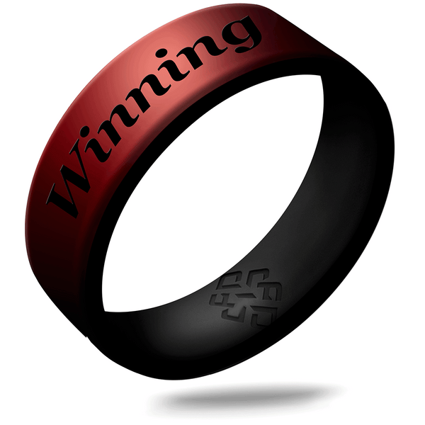 Custom Engraved Dual Layer Silicone Ring - Motivation