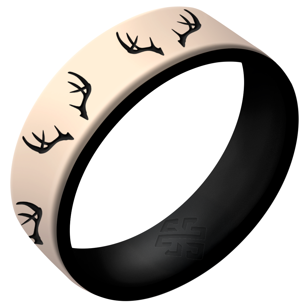 Antlers Silicone Ring on Dual Layer 6mm