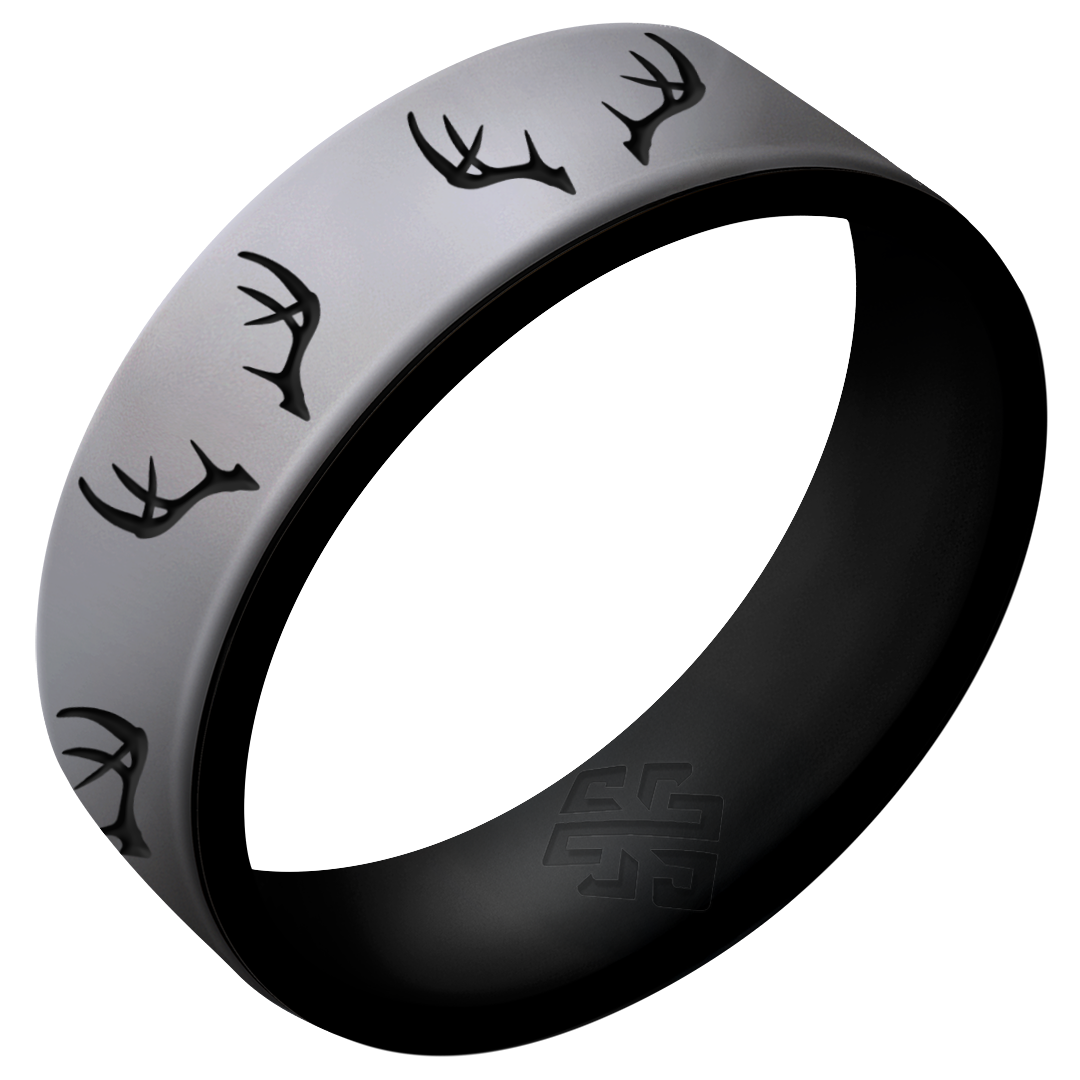 Antlers Silicone Ring on Dual Layer 6mm