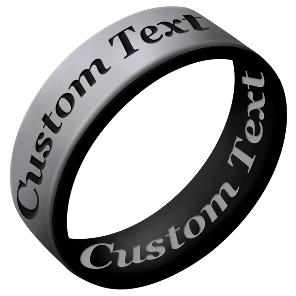 Custom Engraved Dual Layer Silicone Ring - Affirmations