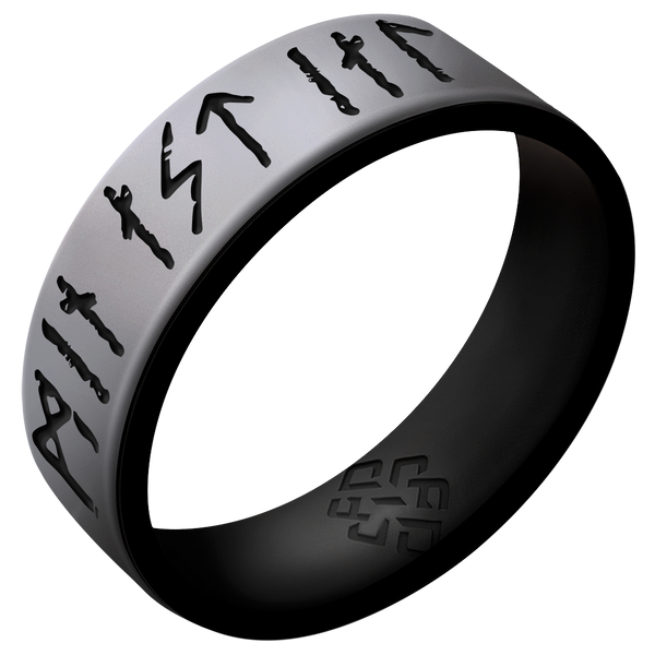 My Love Forever Viking Ring - Rune Engraved Dual Layer