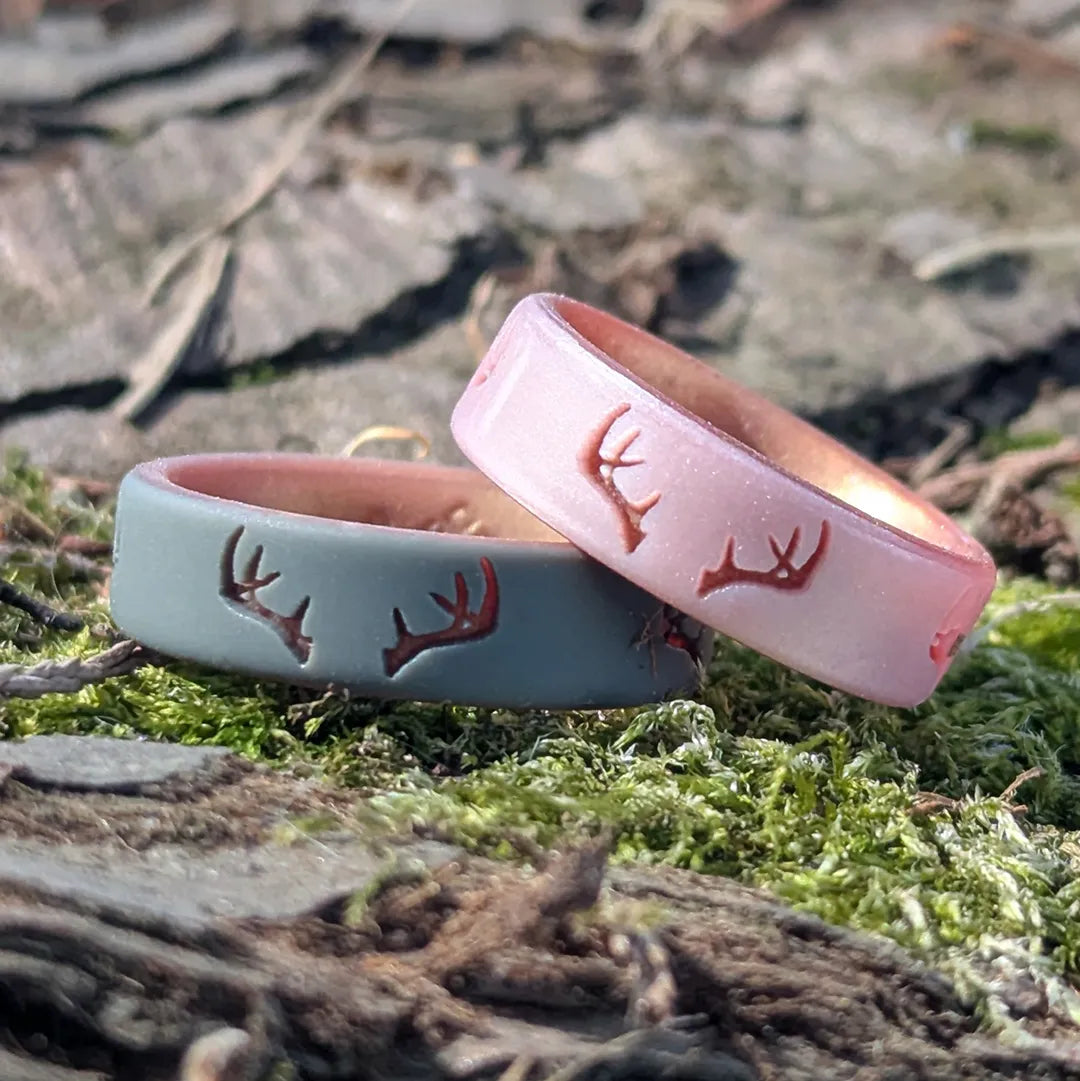 Antlers Silicone Ring on Gold Dual Layer 6mm