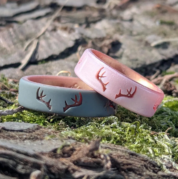 Antlers Silicone Ring on Gold Dual Layer 6mm