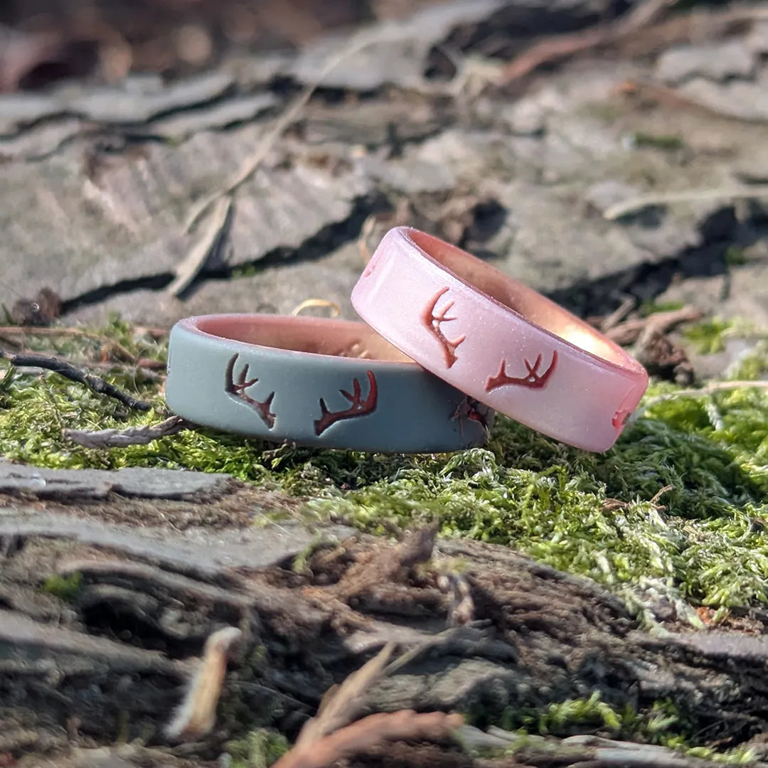 Antlers Silicone Ring on Gold Dual Layer 6mm