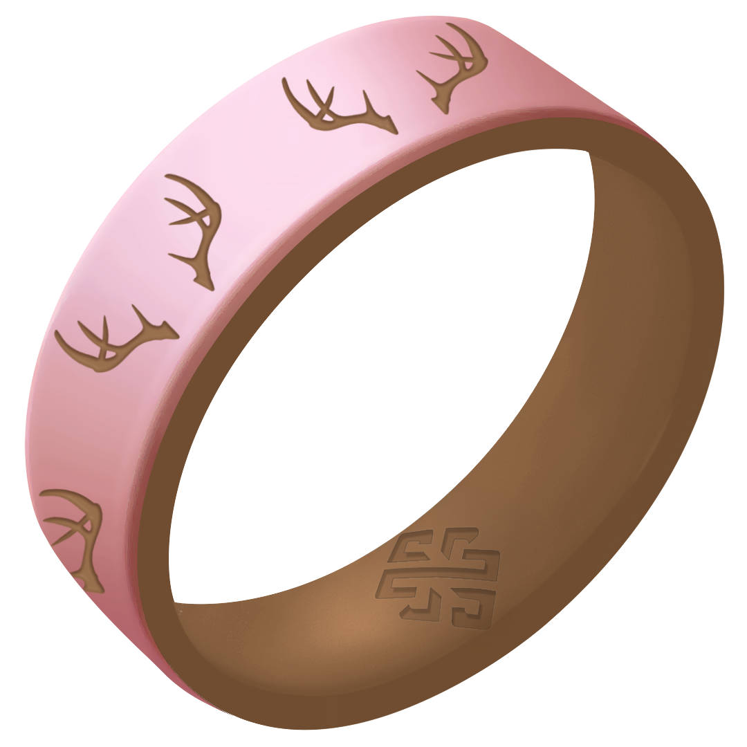 Antlers Silicone Ring on Gold Dual Layer 6mm