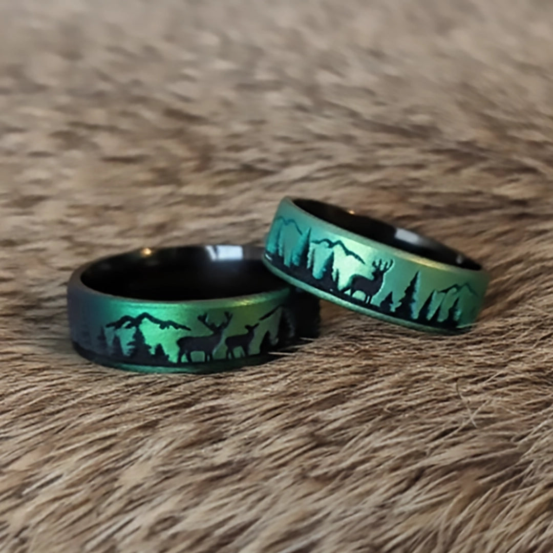 Deer Silicone Ring on Dual Layer 6mm