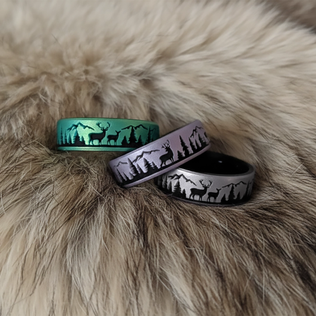 Deer Silicone Ring on Dual Layer 6mm